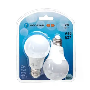 Ampoule LED A60 E27 7W, 2 unités, faible consommation, durée de vie prolongée, idéale pour l'éclairage domestique et l'économie d'énergie. - Product Image 2