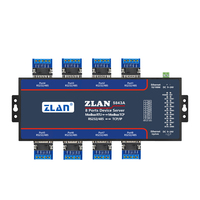 Servidor Serial Industrial Ethernet de 8 Puertos RS232 RS485 a Ethernet TCP/IP Modbus, Gateway Industrial ZLAN5843A