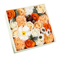 Boîte Cadeau de Fleurs Artificielles pour la Décoration de la Maison - Souvenirs Romantiques de Roses Séchées Colorées pour la Fête des Mères, la Remise des Diplômes, Faits à la Main