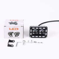 Feux auxiliaires de moto rectangulaires à 2 LED avec lampe de jour latérale, super lumineux, étanches, pour moto tout-terrain, VTT, UTV