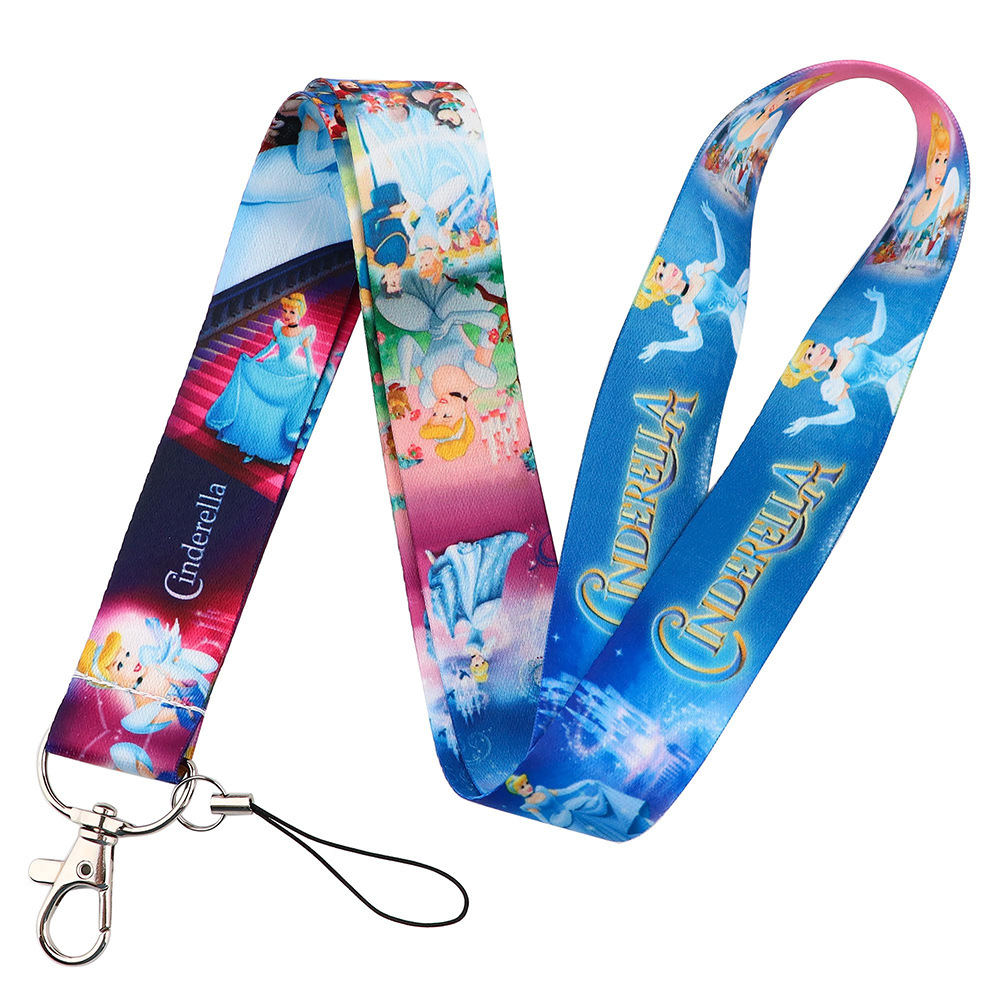 Lovely Cartoon Princess Snow White Ariel Design Lanyards Anti-Lost Phone Hanging Rope ID Card Holder Accessories Custom Lanyard Image 3