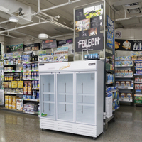 Équipement de réfrigération pour supermarché commercial boissons réfrigérateur affichage congélateur armoire réfrigérateur supermarché réfrigérateur