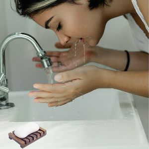 Wooden <b>Soap</b> <b>Dish</b> Rectangular 11.5x8x2.2cm Natural Wood Bathroom <b>Soap</b> Rack - Product Image 3