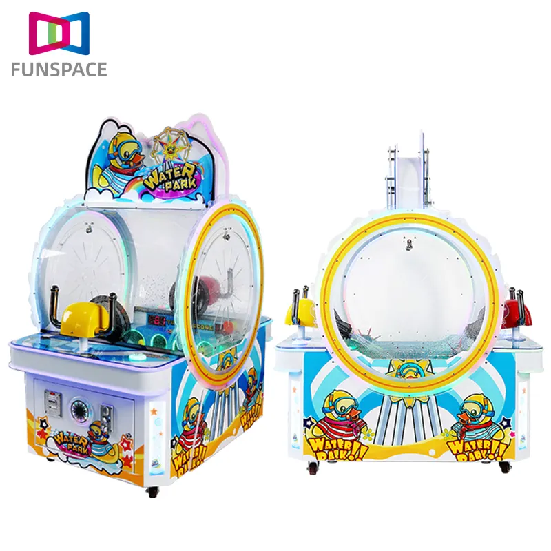 NEUES Design Transparentes Glas Double Shoot Water 2 Spieler Wasser pistole für Münz-Arcade-Spiel automaten