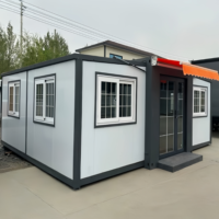 Maison pliable préfabriquée en conteneur extensible de 20 pieds sur 40 pieds, type Granny Flat, Villa mobile préfabriquée de 40 pieds, 2, 3, 4 ou 5 chambres