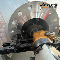 Machine de rectification de brides portable KEDES de haute précision avec moteur et alimentation 220V 1.5kW, garantie 1 an pour la réparation de brides de tuyaux