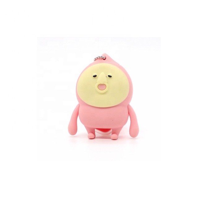 Popular Silicone Pink Cute Cartoon PenDrive 32GB 16GB 8GB 4G 64GB Flash Pen Drive Memory Stick Real Capacity