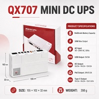 Qitai QX707 WiFi Back Battery 5V/9V/12V 24W UPS WiFi Router CCTV Kamera TV Box Power Bank 24V PoE/LAN 10400mAh Mini DC UPS