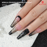 Gels de finition à paillettes, lampe UV, couche de finition brillante, vernis à ongles scintillant, gel de finition effet nébuleuse