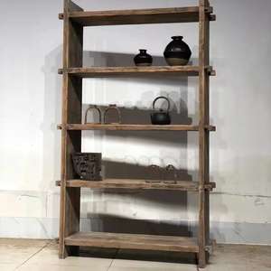 Libreria in Legno Recuperato Stile Rustico Vintage per Soggiorno, Vendita all'Ingrosso dalla Cina - Product Image 1