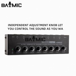 แอมพลิฟายเออร์หูฟัง 8 ช่องสัญญาณ รุ่น Factory 1 Input 8 Outputs ตัวขยายเสียงสเตอริโอโลหะขนาดเล็ก ตัวแยกสัญญาณหูฟังแบบมินิ สำหรับมอนิเตอร์ - Product Image 5