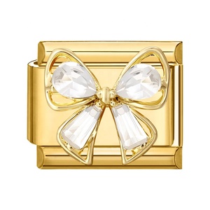 NEW Fashion Italian Charm <b>Bracelet</b> Gold Plated Stainless Steel Waterproof <b>Bracelet</b> DIY Combination Unit Italian Charm <b>Bracelet</b> - Product Image 6