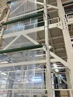 Machine de laminage de film plastique LDPE HDPE à trois couches Wuhan Jiusheng avec jauge d'épaisseur