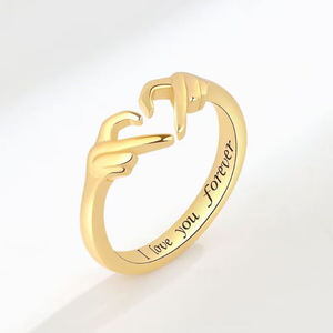 Popular Love <strong>Rings</strong> Heart-Shaped Simple Matching Alloy Couple <strong>Ring</strong> <strong>Setting</strong> Inlay Technology for Wedding Engagement Jewelry - Product Image 6