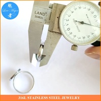 Vente en gros de bijoux de mode en acier inoxydable, plateau de pierre réglable Interchangeable