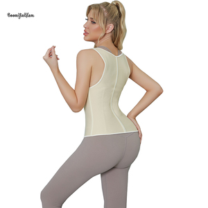 <span class=keywords><strong>Corset</strong></span> de maintien de la taille pour femmes en latex, brûleur de graisse du ventre, sous-poitrine, avec armatures en acier, body shaper avec bretelles - Product Image 3