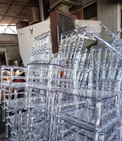 Nouvelle Chaise de Banquet d'Hôtel, Chaise Chiavari de Mariage en Résine Acrylique, Plastique Cristal Transparent pour Hôtels et Restaurants