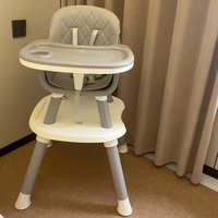 Table et chaise multifonctions pour bébé en plastique PP, hauteur réglable