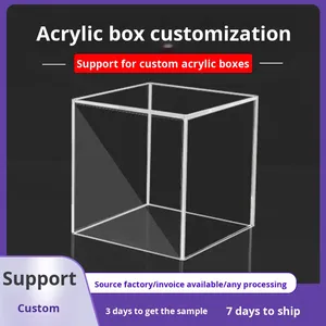 Tùy Chỉnh Trong Suốt Acrylic Hộp Quà Tặng Hiện Đại Phong Cách Siêu Thị Trái Cây Sấy Khô Lưu Trữ Với Nắp Cho Bức Tượng Hiển Thị - Product Image 3