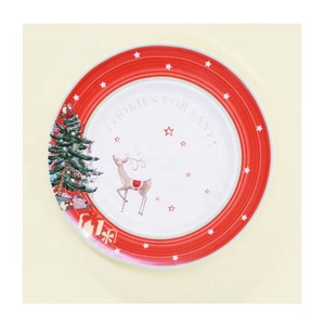 Santa Claus alce pequeño árbol de Navidad de color de la placa de la cena - Product Image 2
