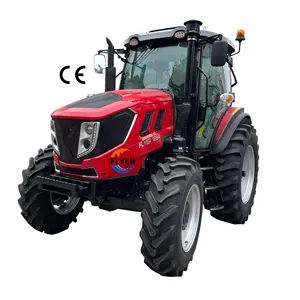 Trator agrícola 4x4 125hp, durável e confortável, com cabine CA, trator grande de 4 cilindros, trator agrícola