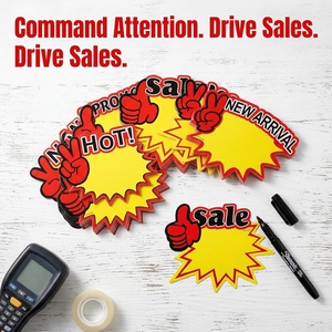 Étiquettes adhésives en forme d'étoile pour le commerce <span class=keywords><strong>de</strong></span> détail, étiquettes <span class=keywords><strong>de</strong></span> présentation vierges en forme d'étoile pour les ventes, fournitures pour les ventes <span class=keywords><strong>de</strong></span> <span class=keywords><strong>garage</strong></span>, panneaux pour les ventes <span class=keywords><strong>de</strong></span> cour - Product Image 4