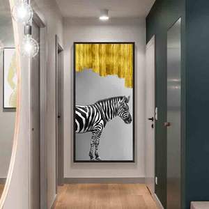 All'ingrosso decorazione della casa testa <span class=keywords><strong>di</strong></span> animale interno immagini <span class=keywords><strong>colorate</strong></span> moderna Semi astratta pittura murale - Product Image 2