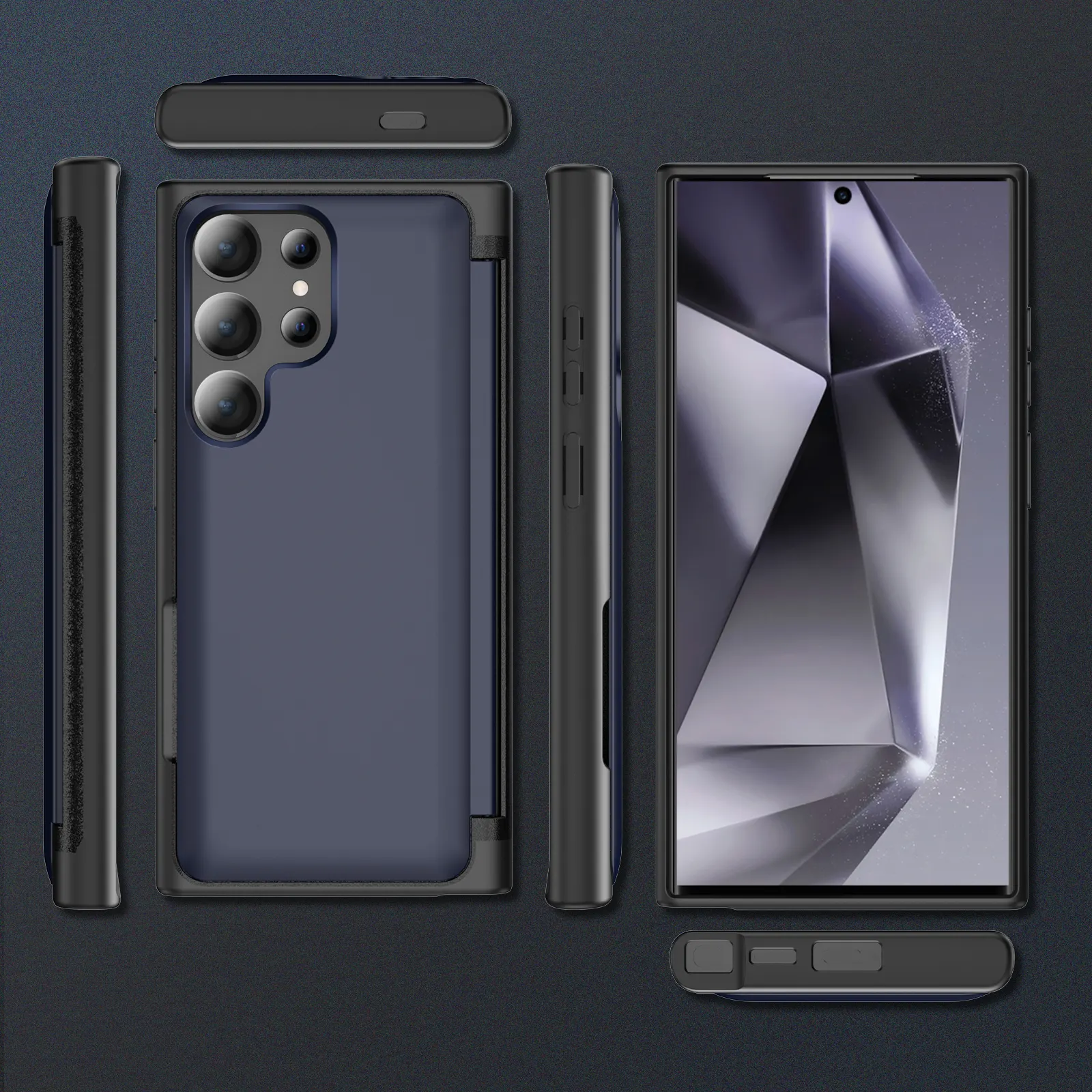 新しいデザインの耐衝撃性落下防止カバーが2枚のカードを挿入しましたホルダー付きTPUPC電話ケースS22S23 S24 PLUS ULTRA for Samsung