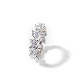 Anillo de corazón de Venta caliente, anillos de moda de circón de Piedra Rosa, joyería fina, precio bajo, joyería de Hip Hop de alta calidad, anillo fino para mujer - Product Image 3