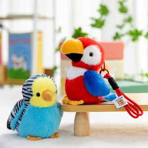 <strong>Wholesale</strong> PP Cotton Filling 15cm Cartoon Bird Animal Series Stuffed Doll Keychain Simulation <strong>Parrot</strong> Plush <strong>Toys</strong> - Product Image 1