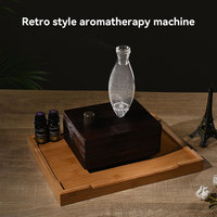 Diffuseur de verre de grain de bois fait à la main de chambre de maison intelligente de luxe pour le diffuseur d'huile essentielle de cadeau de Noël