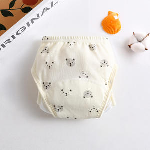 Cubiertas de pañales impermeables de algodón, pantalones de entrenamiento lavables para orinal con refuerzo doble, ropa interior para niñas y niños - Product Image 5