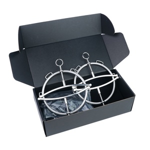 ที่หนีบหน้าอกสแตนเลสแบบเรียบ QK-W8171 พร้อมโซ่โลหะและหนัง  อุปกรณ์รัดหน้าอก ของเล่นทางเพศสำหรับคู่รัก - Product Image 5