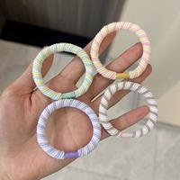 Lot de 10 élastiques à cheveux frais et élégants avec couleurs tourbillonnantes, haute élasticité, en caoutchouc durable, nouveau style 5 cm pour femmes
