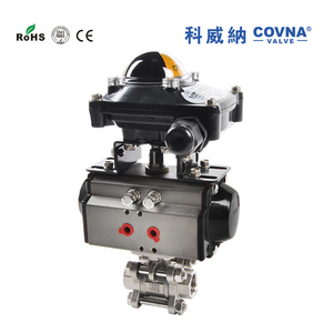 วาล์วควบคุมการไหลแบบนิวเมติก COVNA สำหรับคำสั่งเร่งด่วน DN25 1" วาล์วบอลไอน้ำ 2 ทาง 3 ชิ้น พร้อมตัวกระตุ้นนิวเมติก 316 SS 1000 WOG - Product Image 4