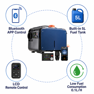 <span class=keywords><strong>Chauffage</strong></span> diesel 12V 24V 8KW tout-en-un avec réservoir de carburant 5L, pompe à huile silencieuse, contrôle par application Bluetooth, <span class=keywords><strong>chauffage</strong></span> de stationnement pour camion, fourgonnette, bateau - Product Image 5