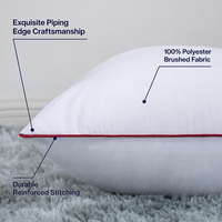 Coussin d'insertion carré blanc pour hôtel, coussin intérieur pour maison d'hôtes, club-house, complexe hôtelier, appartement - Vente en gros usine, fournisseur OEM professionnel