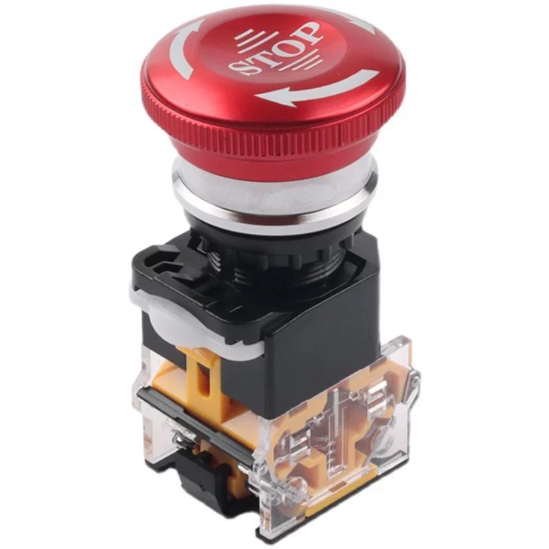 Three-<strong>Phase</strong> <strong>Emergency</strong> <strong>Stop</strong> Push <strong>Button</strong> Waterproof Latching Twist-Reset Safety Power Cut-off Switch for <strong>3</strong>-<strong>Phase</strong> Industrial Motor