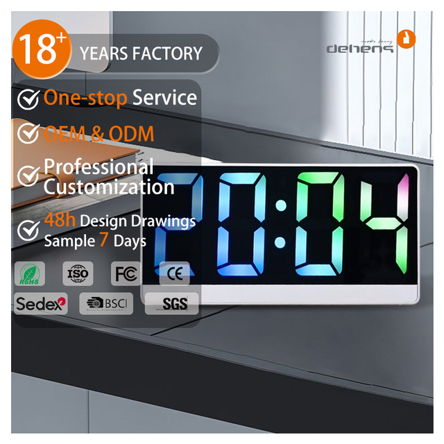 Modern Design Timing Colours Smart LED Digital Clock Wake up Light Sunrise Alarm Clock for Kids