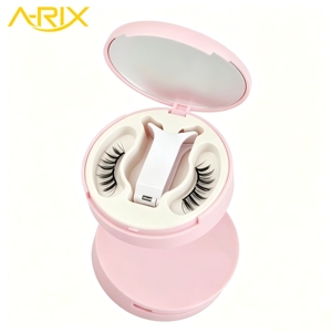 Kit de cils magnétiques réutilisables sans colle A-RIX Quantum avec applicateur, étui rose, marque privée, vente en gros - Product Image 4