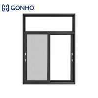 GONHO Grilles insonorisées horizontales à double vitrage et triple vitrage Fenêtres en aluminium et aluminium avec filet anti-moustiques