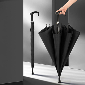 Dd3659 2-in-1 nhiệm vụ nặng nề khung Windproof đi bộ gậy Nạng ô quà tặng cho cha NHẸ ĐI Bộ mía ô - Product Image 1