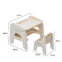 Juego de Escritorio y Silla de Estudio para Niños Vsuch con Estantería, Mesa de Aprendizaje Ajustable para Niños para Uso en el Hogar y Jardín de Infancia