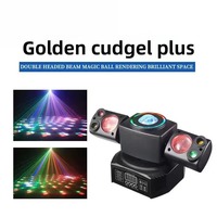 Projecteur de scène à double tête LED RGBW DMX512 avec contrôle sonore, stroboscope rotatif pour DJ, discothèque, bar, KTV, tête mobile