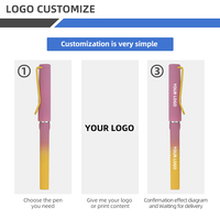 Stylo gel à séchage rapide avec logo personnalisé, impression UV, haute performance, en plastique noir pour le bureau et l'école