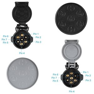 Adaptador de cable conector europeo para remolque de 13 a 7N&S EA1317, conexión de enchufe de PVC - Product Image 2