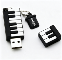 Cute Piano Keyboard PVC USB Flash Drive Musical Instrument Pendrive With Music Note Charm Custom Logo Souvenir Promotional Gift
