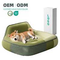 Usine OEM/ODM, fabrication sur mesure de lits orthopédiques de luxe en mousse à mémoire de forme pour chiens et chats, coussins lavables avec housse amovible