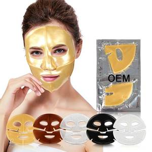 Mascarilla Facial de Oro de 24K, Colágeno, Ácido Hialurónico, Mascarilla de Cristal, Productos para el Cuidado de <span class=keywords><strong>la</strong></span> <span class=keywords><strong>Piel</strong></span> Facial, Venta al por Mayor - Product Image 1