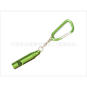 Aluminum Alloy Survival Whistle With Carabiner Outdoor Emergency Safety Gear Durable Metal Handle - Product Image 1